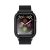 Apple Watch 4-6, SE, SE (2022) (40 mm) / Watch 7-8 (41 mm), textíl pótszíj, nylon, szilikon keret, tépőzáras, állítható, Usams, fekete