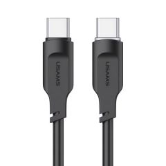   USB Type-C töltő- és adatkábel, USB Type-C, 120 cm, 100W, LED kijelzővel, gyorstöltés, PD, Usams Lithe Series, SJ567USB01, fekete
