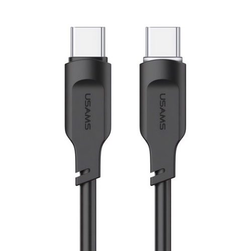 USB Type-C töltő- és adatkábel, USB Type-C, 120 cm, 100W, LED kijelzővel, gyorstöltés, PD, Usams Lithe Series, SJ567USB01, fekete