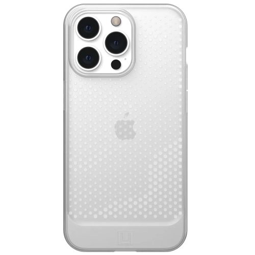 Apple iPhone 13 Pro, Szilikon tok, közepesen ütésálló, légpárnás sarok, pont minta, UAG Lucent, áttetsző