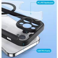   Apple iPhone 15 Pro, Oldalra nyíló tok, stand, közepesen ütésálló, Magsafe kompatibilis, Dux Ducis Skin Pro Magsafe, lila