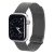 Apple Watch 1-6, SE, SE (2022) (38 / 40 mm) / Watch 7-8 (41 mm), fém pótszíj, mágneses zár, milánói stílus, Dux Ducis Milanese, szürke