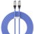 USB Type-C töltő- és adatkábel, USB Type-C, 200 cm, 100W, törésgátlóval, gyorstöltés, PD, Baseus Coolplay, CAKW000303, kék