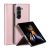 Samsung Galaxy Z Fold5 SM-F946B, Oldalra nyíló tok, bőr hátlap, stand, Dux Ducis Bril, rózsaszín
