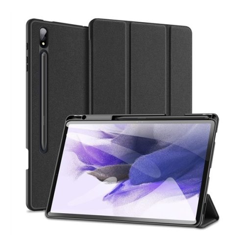 Samsung Galaxy Tab S9 Plus 12.4 SM-X810 / X816B, mappa tok, Trifold, S Pen tartóval, Dux Ducis Domo, fekete