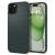 Apple iPhone 15 Plus, Szilikon tok, Spigen Liquid Air, háromszög minta, sötétzöld