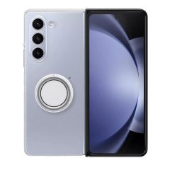   Samsung Galaxy Z Fold5 SM-F946B, Műanyag hátlap védőtok, ultravékony, telefontartó gyűrű, Clear Gadget, átlátszó, gyári