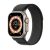 Apple Watch 1-6, SE, SE (2022) (42 / 44 mm) / Watch 7-8 (45 mm) / Watch Ultra (49 mm), textíl pótszíj, állítható, Dux Ducis YJ, fekete/sötétszürke