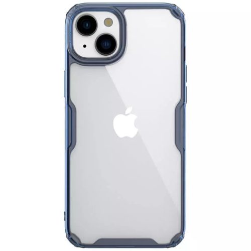 Apple iPhone 15 Plus, Szilikon tok, műanyag hátlap, ultravékony, Nillkin Nature Pro, kék