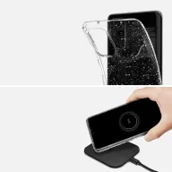   Apple iPhone 15 Pro Max, Szilikon tok, Spigen Liquid Crystal Glitter, átlátszó