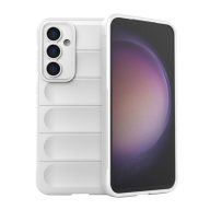   Samsung Galaxy S23 FE SM-S711, Szilikon tok, közepesen ütésálló, 3D minta, fehér