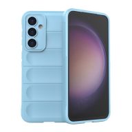   Samsung Galaxy S23 FE SM-S711, Szilikon tok, közepesen ütésálló, 3D minta, világoskék