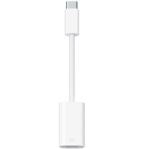 Adapter kábel, átalakító, USB Type-C - Lightning, Apple, fehér, gyári