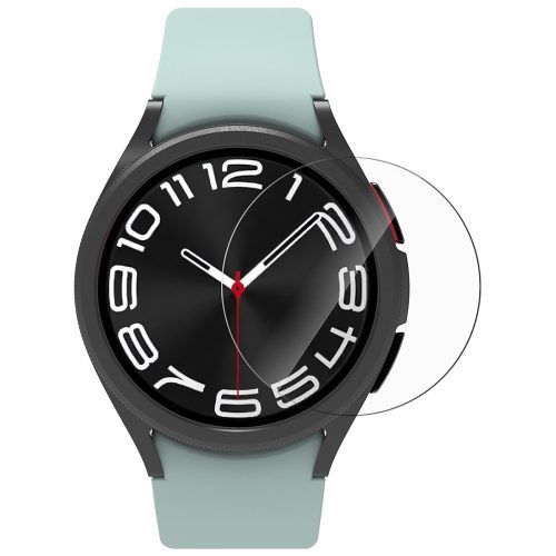 Samsung Galaxy Watch 6 Classic (43mm) SM-R950 / R955, Kijelzővédő fólia, ütésálló fólia (az íves részre nem hajlik rá!), Tempered Glass (edzett üveg), Samsung Core, Clear, gyári