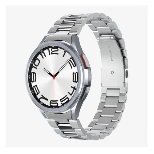 Samsung Galaxy Watch 6 Classic (47mm) SM-R960 / R965, fém pótszíj, Spigen Modern Fit, ezüst