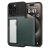 Apple iPhone 15 Pro Max, Szilikon tok, műanyag hátlappal, Spigen Slim Armor CS, sötétzöld