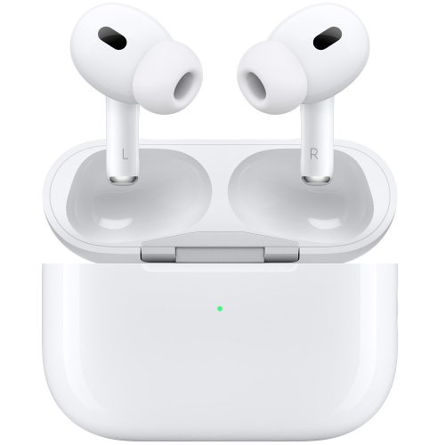 Bluetooth sztereó fülhallgató, v5.3, TWS, töltőtok, USB Type-C aljzattal, vízálló, vezeték nélküli töltés, Magsafe csatlakozás, Apple AirPods Pro 2, fehér, gyári