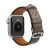 Apple Watch 4-6, SE, SE (2022) (38 / 40 mm) / Watch 7-9 (41 mm) / Watch 10 (42 mm), valódi bőr pótszíj, állítható, lyukacsos, sötétbarna