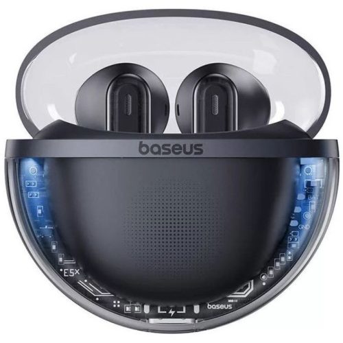 Bluetooth sztereó fülhallgató, v5.3, TWS, töltőtok, érintés vezérlés, zajszűrővel, játékosoknak ajánlott, Baseus Bowie E5x, fekete
