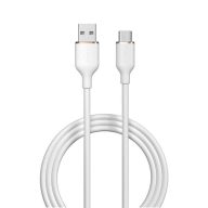   USB töltő- és adatkábel, USB Type-C, 120 cm, 2400 mA, gyorstöltés, Devia Jelly, EC629, fehér