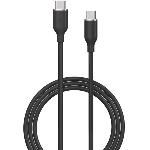 USB Type-C töltő- és adatkábel, USB Type-C, 120 cm, 3000 mA, 60W, gyorstöltés, PD, Devia Jelly, EC632, fekete