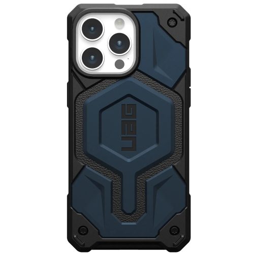 Apple iPhone 15 Pro Max, Műanyag hátlap védőtok, szilikon belső, közepesen ütésálló, Magsafe töltővel kompatibilis, UAG Monarch Pro, sötétkék