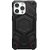Apple iPhone 15 Pro Max, Műanyag hátlap védőtok, szilikon belső, közepesen ütésálló, Magsafe töltővel kompatibilis, textil minta, kevlár borítás, UAG Monarch Pro Kevlar, mintás/fekete