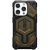 Apple iPhone 15 Pro, Műanyag hátlap védőtok, szilikon belső, közepesen ütésálló, Magsafe töltővel kompatibilis, textil minta, kevlár borítás, UAG Monarch Pro Kevlar, mintás/zöld