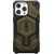 Apple iPhone 15 Pro Max, Műanyag hátlap védőtok, szilikon belső, közepesen ütésálló, Magsafe töltővel kompatibilis, textil minta, kevlár borítás, UAG Monarch Pro Kevlar, mintás/zöld