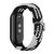 Xiaomi Mi Smart Band 8 / 9, textíl pótszíj, állítható, szőtt stílusú, fekete/fehér