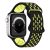 Apple Watch 4-6, SE, SE (2022) (42 / 44 mm) / Watch 7-9 (45 mm) / Watch 10 (46 mm) / Watch Ultra 1-2 (49 mm), szilikon pótszíj, légáteresztő, lyukacsos, ovális lyukas, kétszínű, fekete/sárga