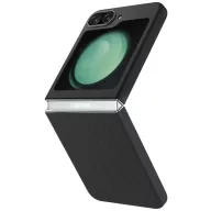   Samsung Galaxy Z Flip5 SM-F731B, Műanyag hátlap védőtok, közepesen ütésálló, ultravékony, Aramid bevonat, karbon minta, Spigen Airskin Pro, fekete