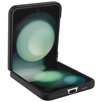   Samsung Galaxy Z Flip5 SM-F731B, Műanyag hátlap védőtok, közepesen ütésálló, ultravékony, Aramid bevonat, karbon minta, Spigen Airskin Pro, fekete
