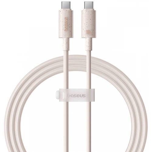 USB Type-C töltő- és adatkábel, USB Type-C, 100 cm, 100W, gyorstöltés, PD, Baseus Habitat, P10360202421-00, rózsaszín