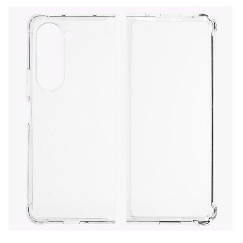 Samsung Galaxy Z Fold5 SM-F946B, Szilikon tok, közepesen ütésálló, légpárnás sarok, átlátszó