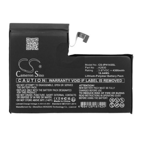 Apple iPhone 14 Pro Max, Akkumulátor, 4300 mAh, Li-Polymer, Cameron Sino, kompatibilis