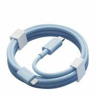   USB Type-C töltő- és adatkábel, Lightning, 100 cm, 20W, törésgátlóval, gyorstöltés, PD, Baseus Superior, CAYS001903, világoskék