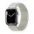 Apple Watch 4-6, SE, SE (2022) (38 / 40 mm) / Watch 7-9 (41 mm) / Watch 10 (42 mm), textíl pótszíj, nylon, állítható, fehér