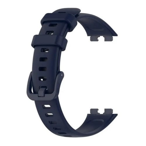 Huawei Band 8 / 9 / 10, szilikon pótszíj, állítható, sötétkék