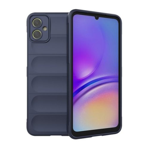 Samsung Galaxy A05 SM-A055F, Szilikon tok, közepesen ütésálló, 3D minta, sötétkék