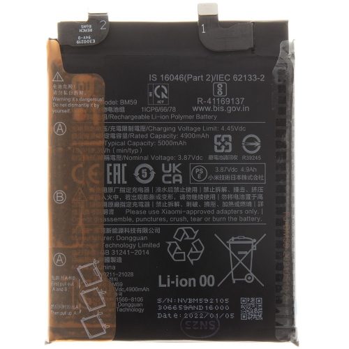 Xiaomi 11T, Akkumulátor, 5000 mAh, Li-Ion Polymer, gyári