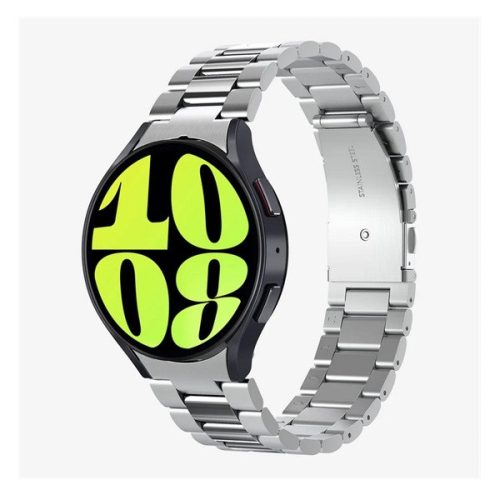 Samsung Galaxy Watch 6 (44mm) SM-R940 / R945, fém pótszíj, Spigen Modern Fit, ezüst