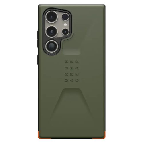 Samsung Galaxy S24 Ultra SM-S928, Műanyag hátlap védőtok, szilikon belső, közepesen ütésálló, UAG Civilian, zöld