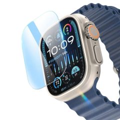   Apple Watch Ultra 1-2 (49 mm), Kijelzővédő fólia, ütésálló fólia (az íves részre NEM hajlik rá!), Tempered Glass (edzett üveg), 3D Full Cover, Dux Ducis Eapa, Clear