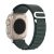 Apple Watch 4-6, SE, SE (2022) (42 / 44 mm) / Watch 7-9 (45 mm) / Watch 10 (46 mm) / Watch Ultra 1-2 (49 mm), textíl pótszíj, állítható, Dux Ducis GS, sötétzöld