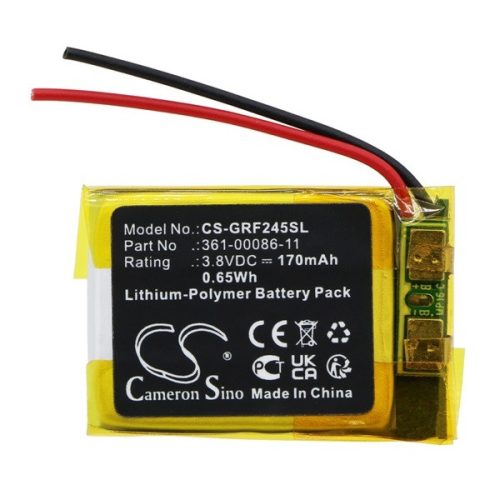 Garmin Forerunner 245 / 245 Music, Akkumulátor, 170 mAh, Li-Polymer, Cameron Sino, kompatibilis