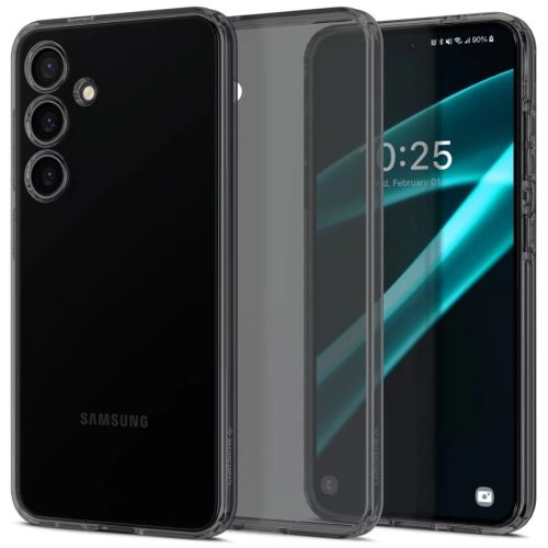 Samsung Galaxy S24 Plus SM-S926, Szilikon tok, Spigen Liquid Crystal, átlátszó/füst