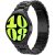 Samsung Galaxy Watch 6 (44mm) SM-R940 / R945, fém pótszíj, Spigen Modern Fit, fekete