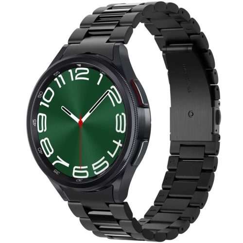 Samsung Galaxy Watch 6 Classic (47mm) SM-R960 / R965, fém pótszíj, Spigen Modern Fit, fekete