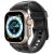 Apple Watch 4-6, SE, SE (2022) (42 / 44 mm) / Watch 7-9 (45 mm) / Watch 10 (46 mm) / Watch Ultra 1-2 (49 mm), szilikon pótszíj, állítható, karbon minta, Spigen Rugged Ultra, mintás/fekete